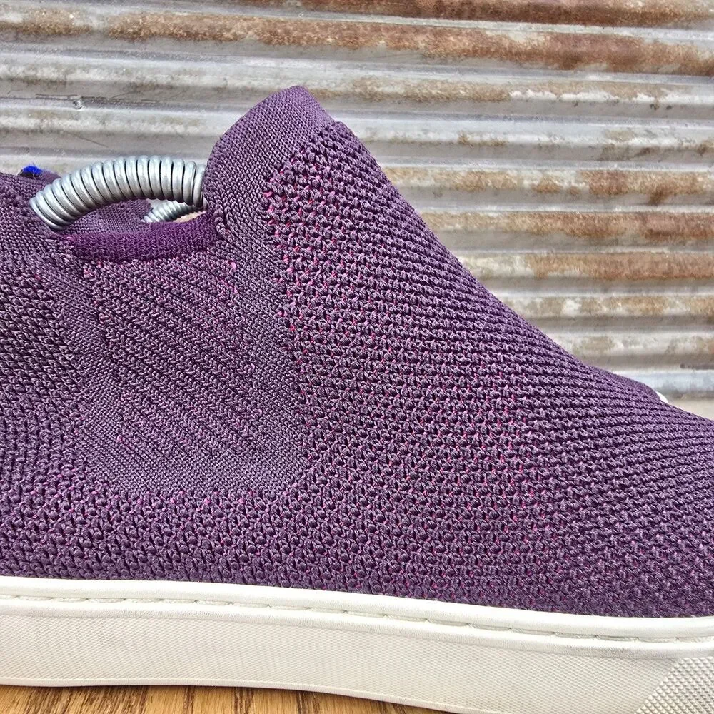 Rothy's Shoes Womens 9.5 The Chelsea Boot Bootie Ankle Knit Pull on Purple